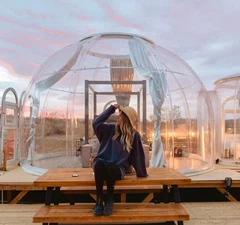 Tente dôme transparente